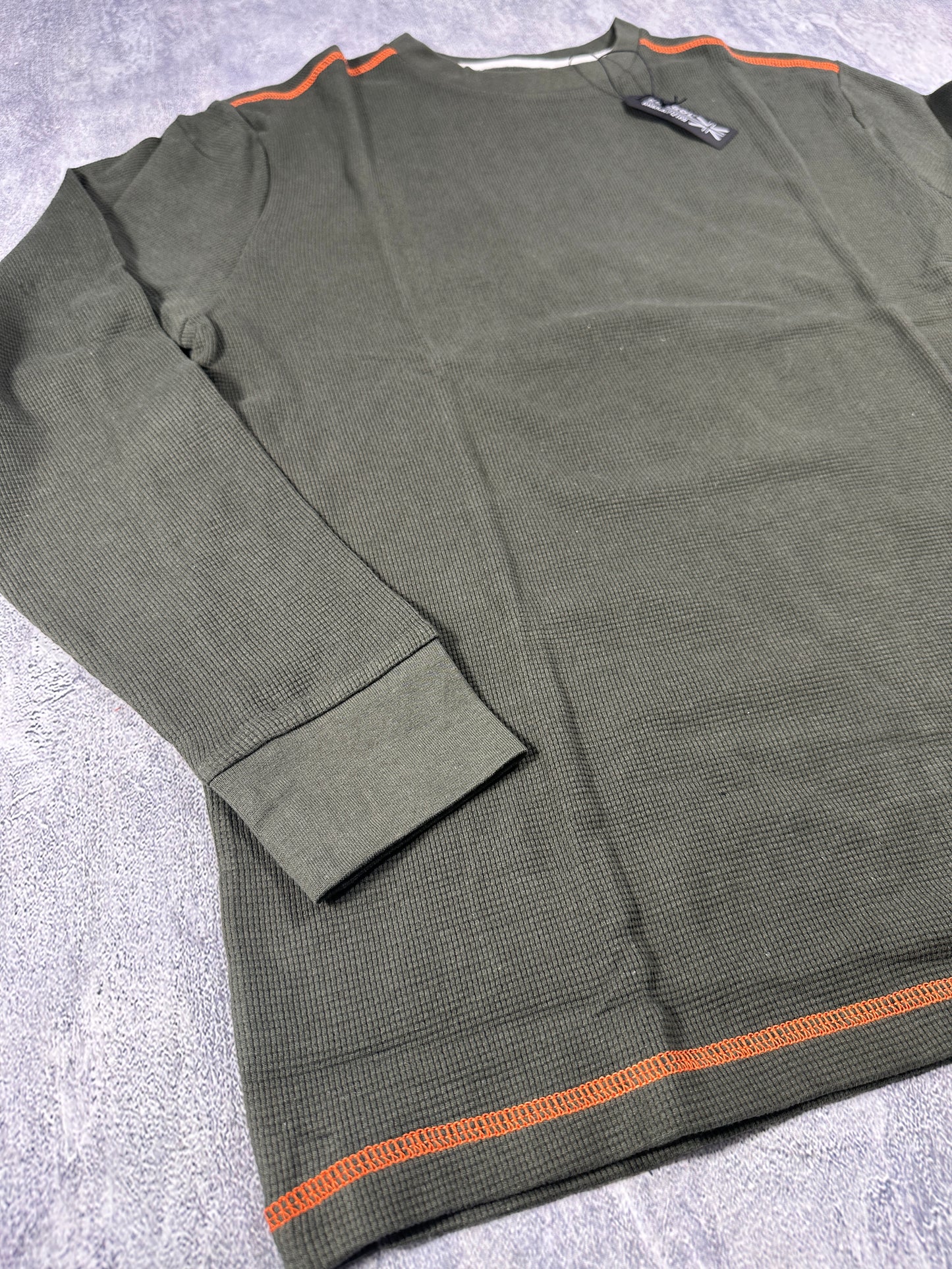 Kangol Green Thermal Long Sleeve Shirt