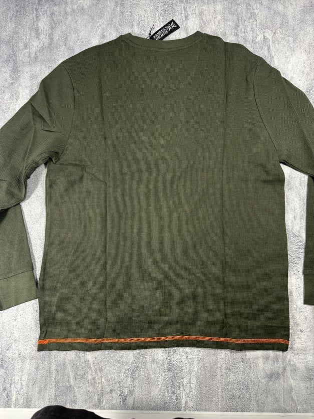 Kangol Green Thermal Long Sleeve Shirt