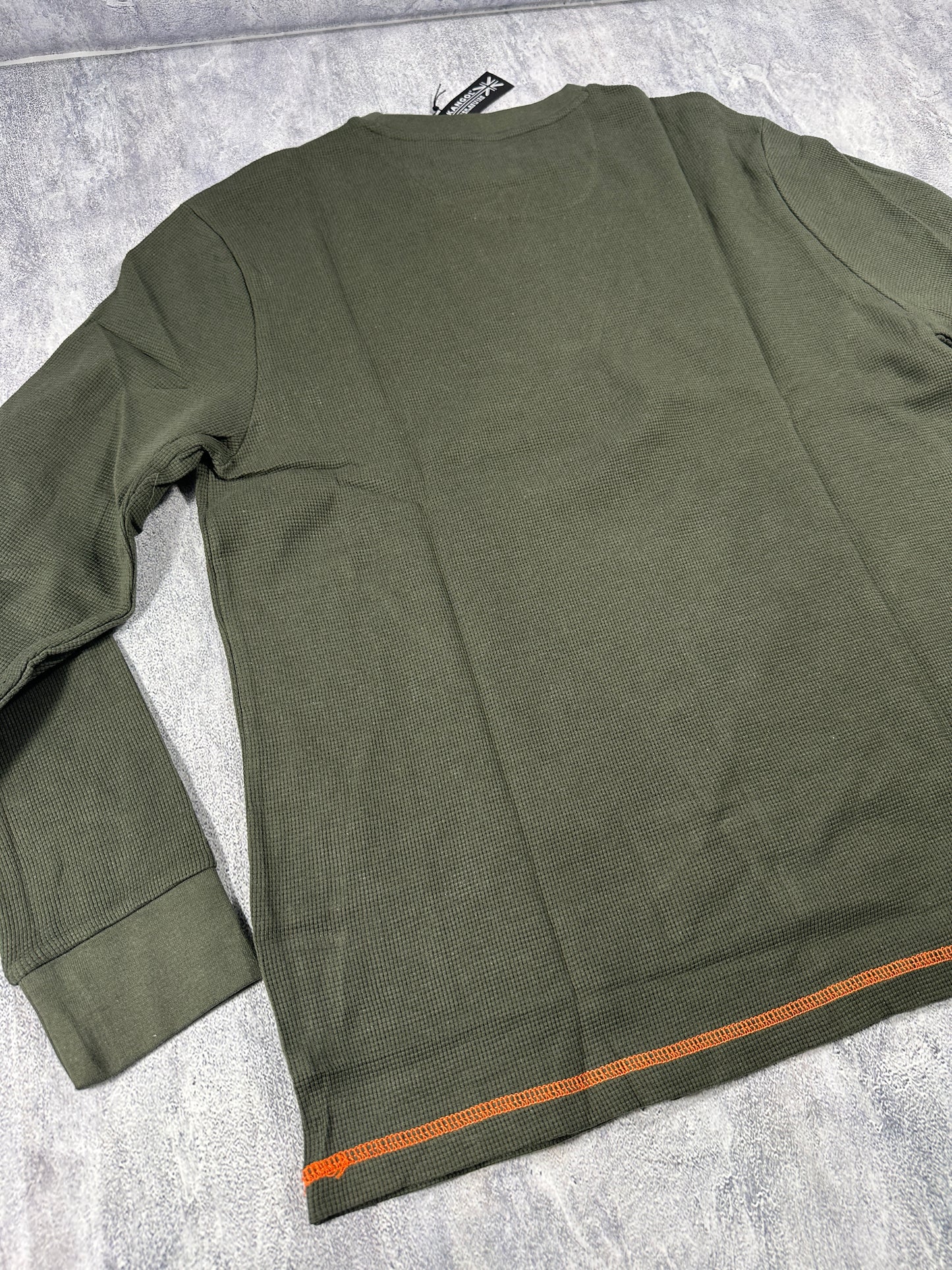 Kangol Green Thermal Long Sleeve Shirt