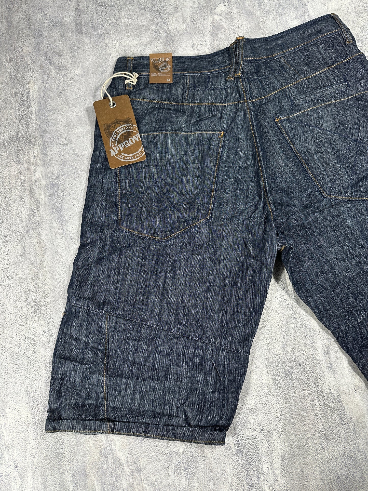 Dark Wash Worior Jean Shorts