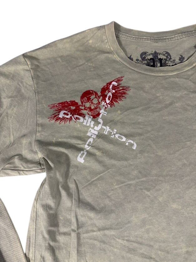 Green Pollution Long Sleeve with Skull