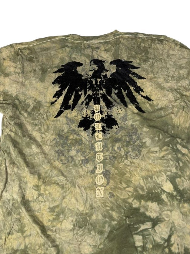 Pollution Green Shirt with Velvet Eagle