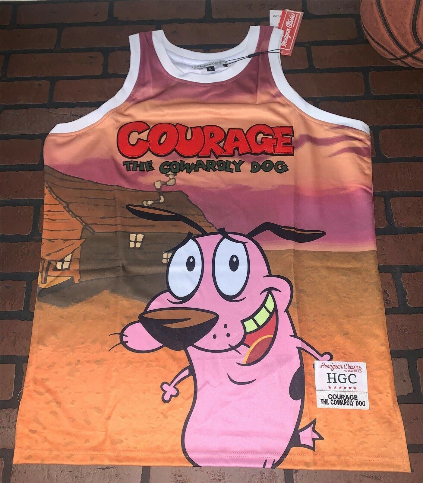 COURAGE COWARDLY DOG Headgear Classics Basketball Jersey
