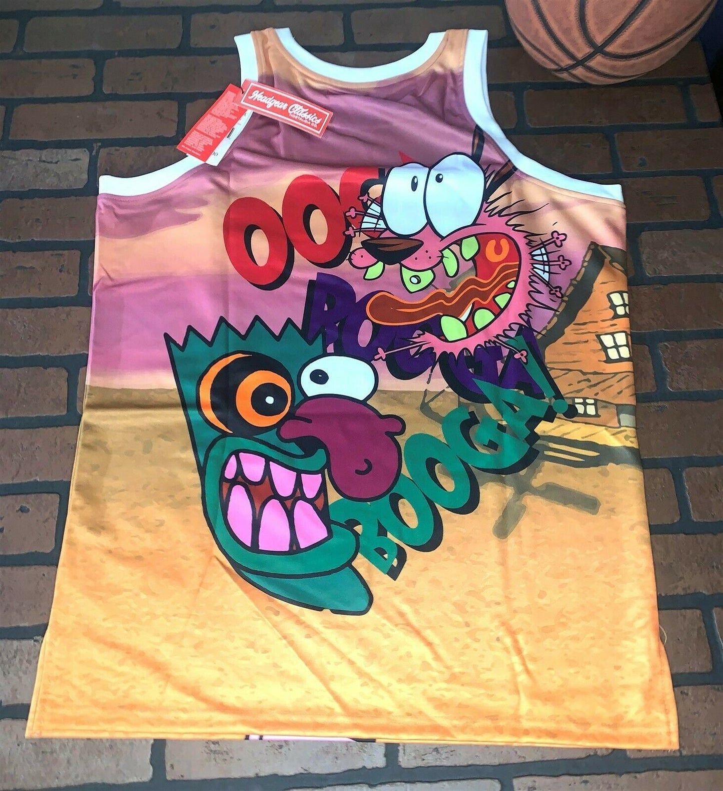 COURAGE COWARDLY DOG Headgear Classics Basketball Jersey
