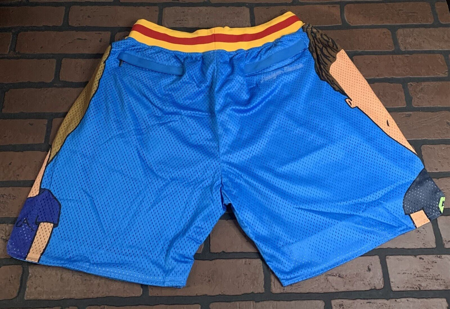 BEAVIS & BUTTHEAD Blue Headgear Classics Basketball Shorts ~Never Worn~ S 2XL