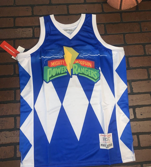 BLUE POWER RANGERS Headgear Classics Basketball Jersey