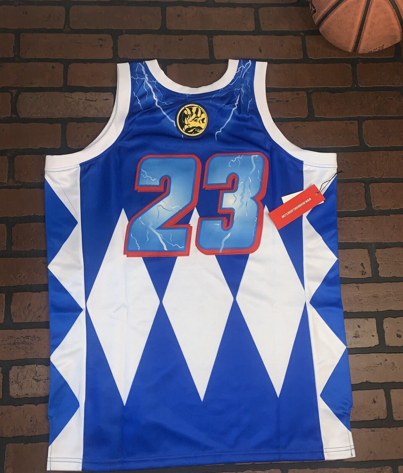BLUE POWER RANGERS Headgear Classics Basketball Jersey