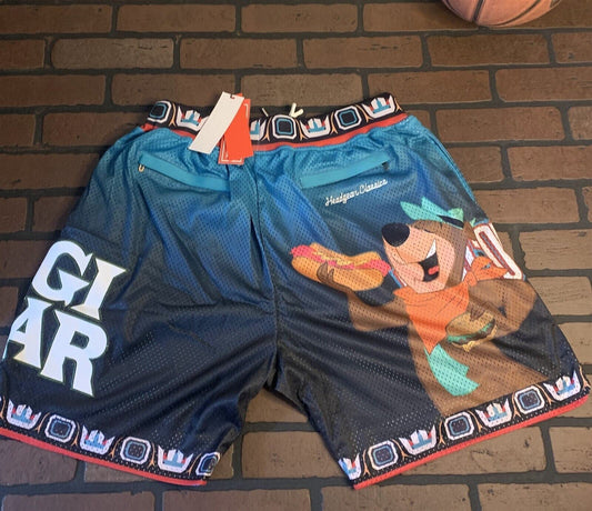 YOGI BEAR / TEAL-BLACK Headgear Classics Basketball Shorts