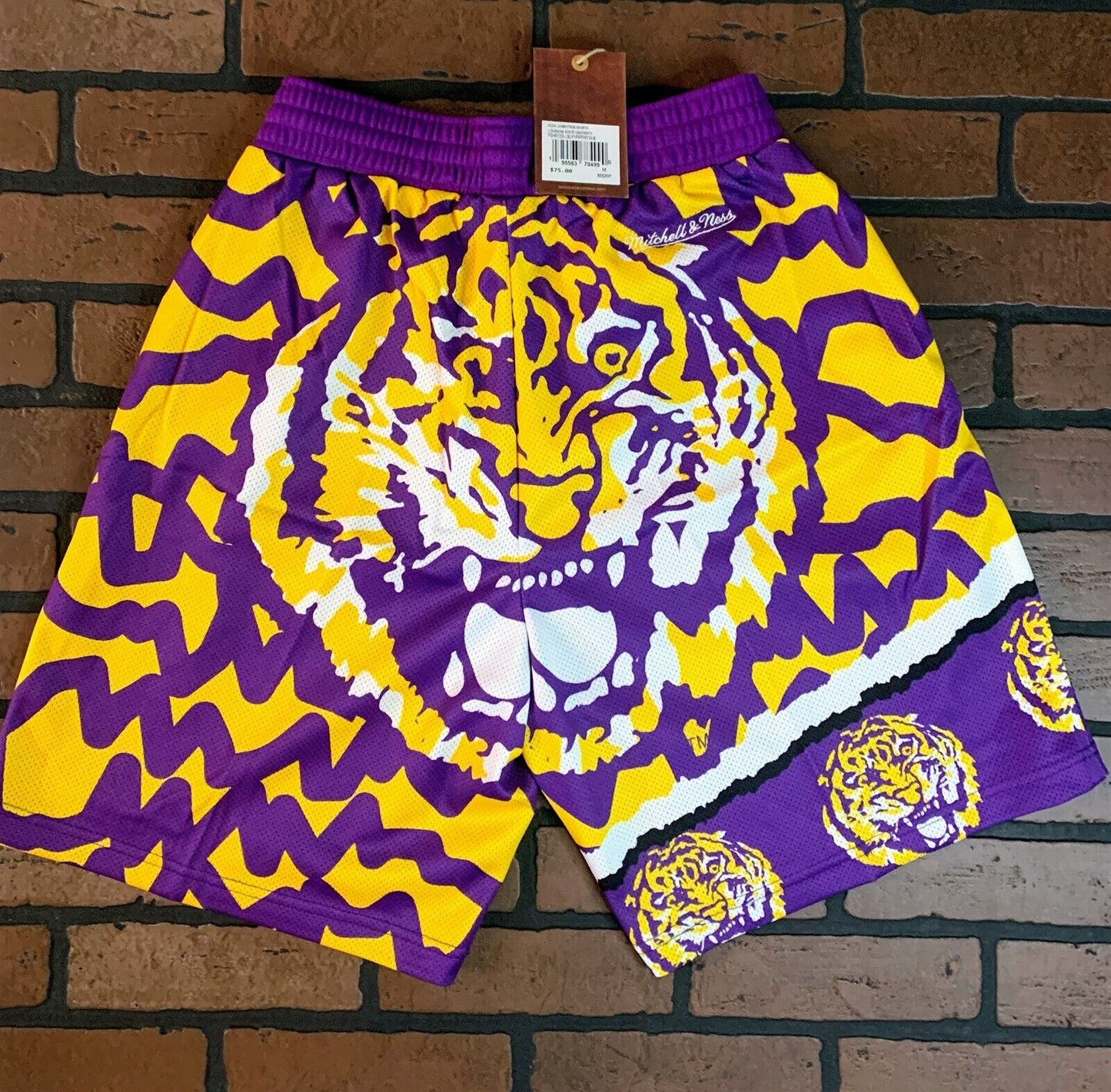 LSU TIGERS Mitchell & Ness Jumbotron 2.0 Basketball Shorts