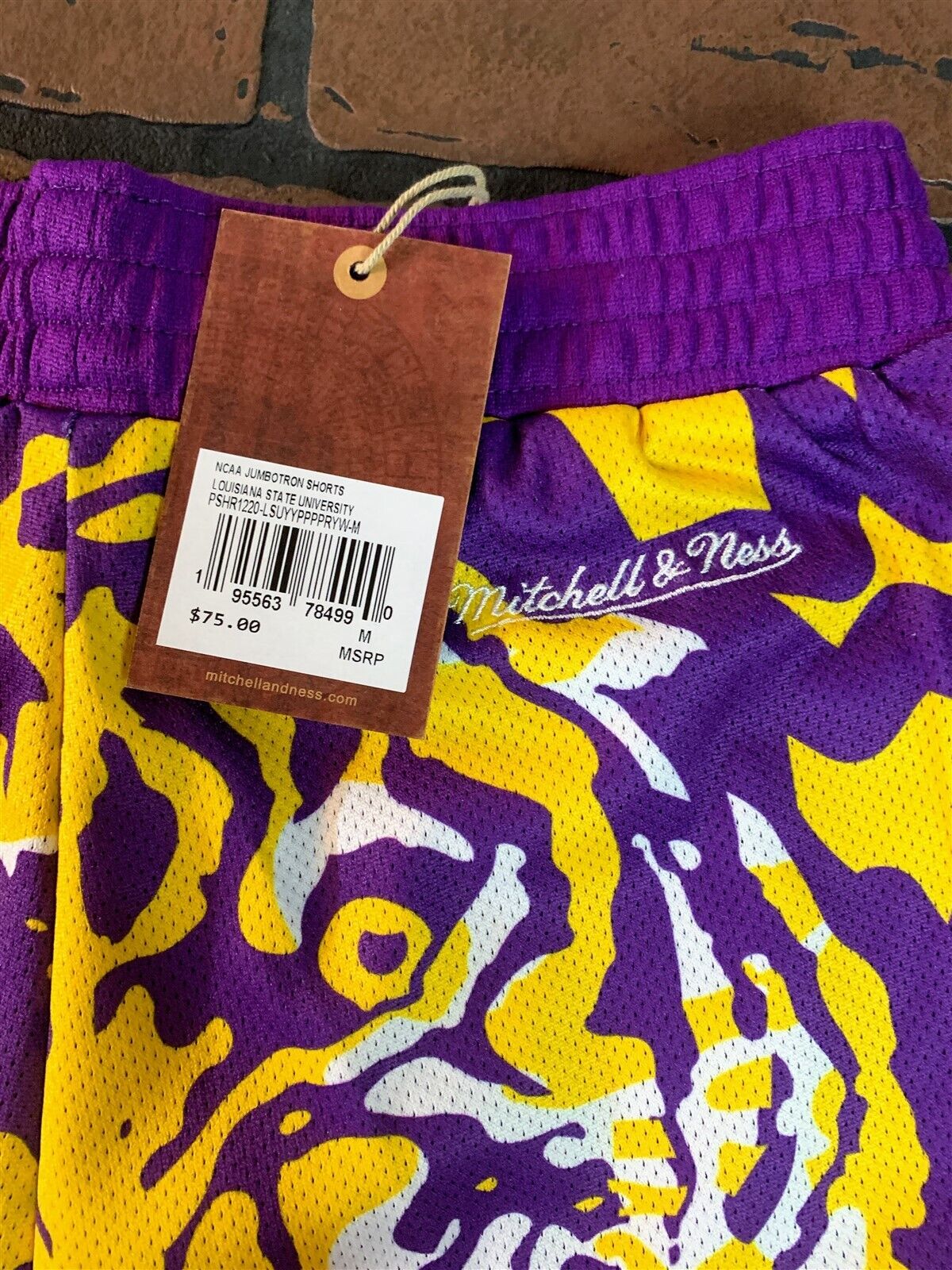 LSU TIGERS Mitchell & Ness Jumbotron 2.0 Basketball Shorts