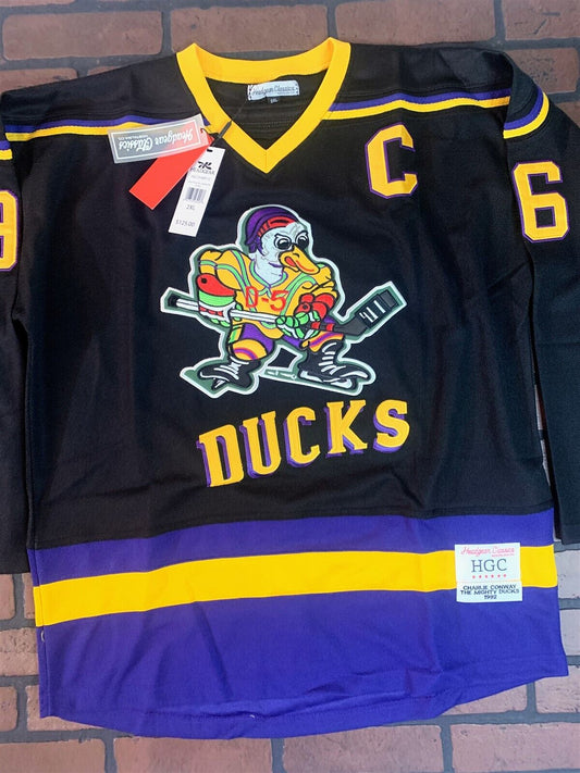 MIGHTY DUCKS (Conway) Headgear Classics Hockey Black Jersey