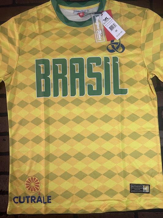 BRAZIL 1990 World Cup National Team Headgear Classics Soccer Jersey