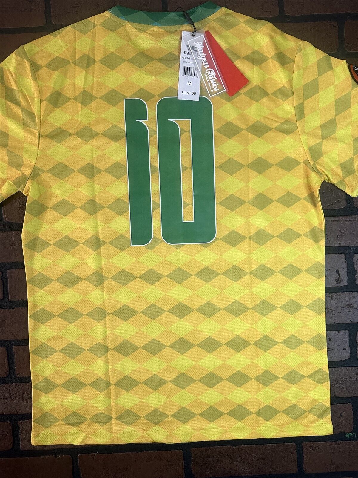 BRAZIL 1990 World Cup National Team Headgear Classics Soccer Jersey