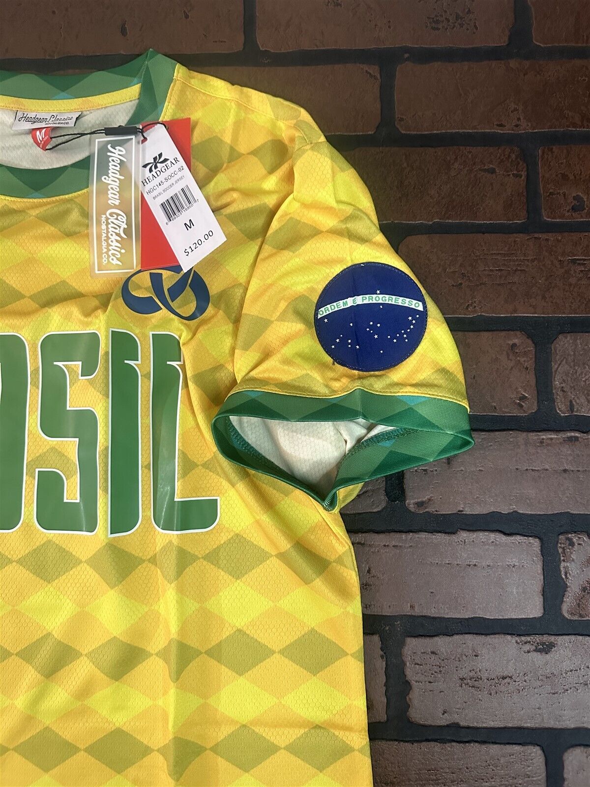 BRAZIL 1990 World Cup National Team Headgear Classics Soccer Jersey