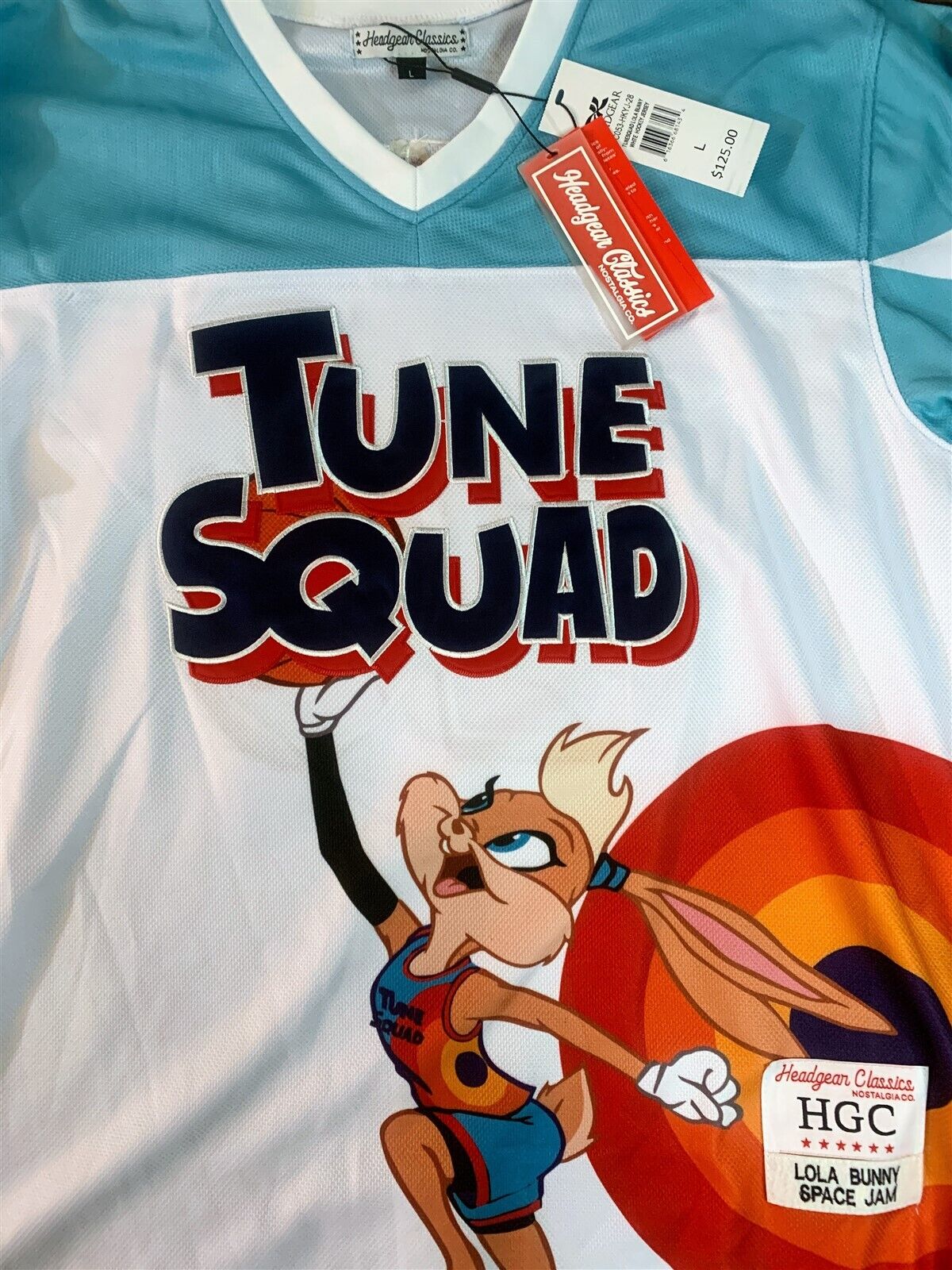 TUNE SQUAD Lola Bunny Headgear Classics Hockey Teal Jersey