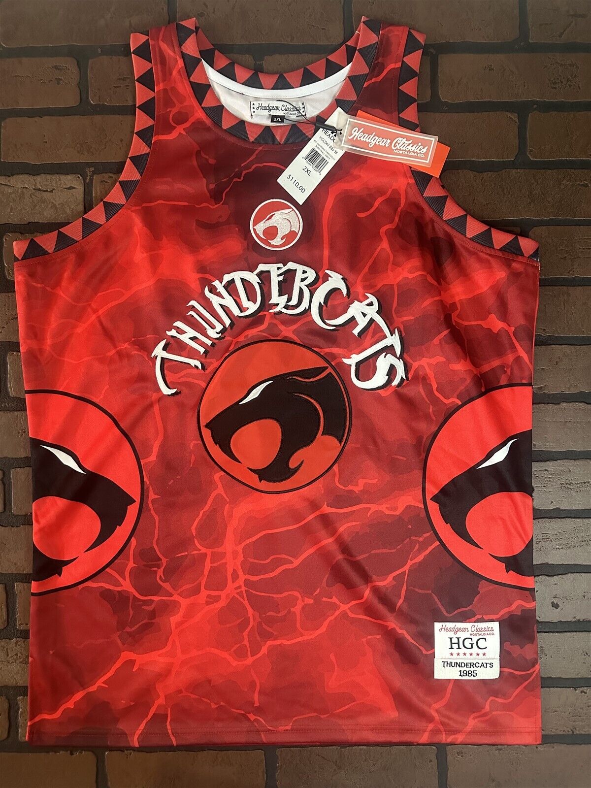 THUNDERCATS Red Headgear Classics Basketball Jersey