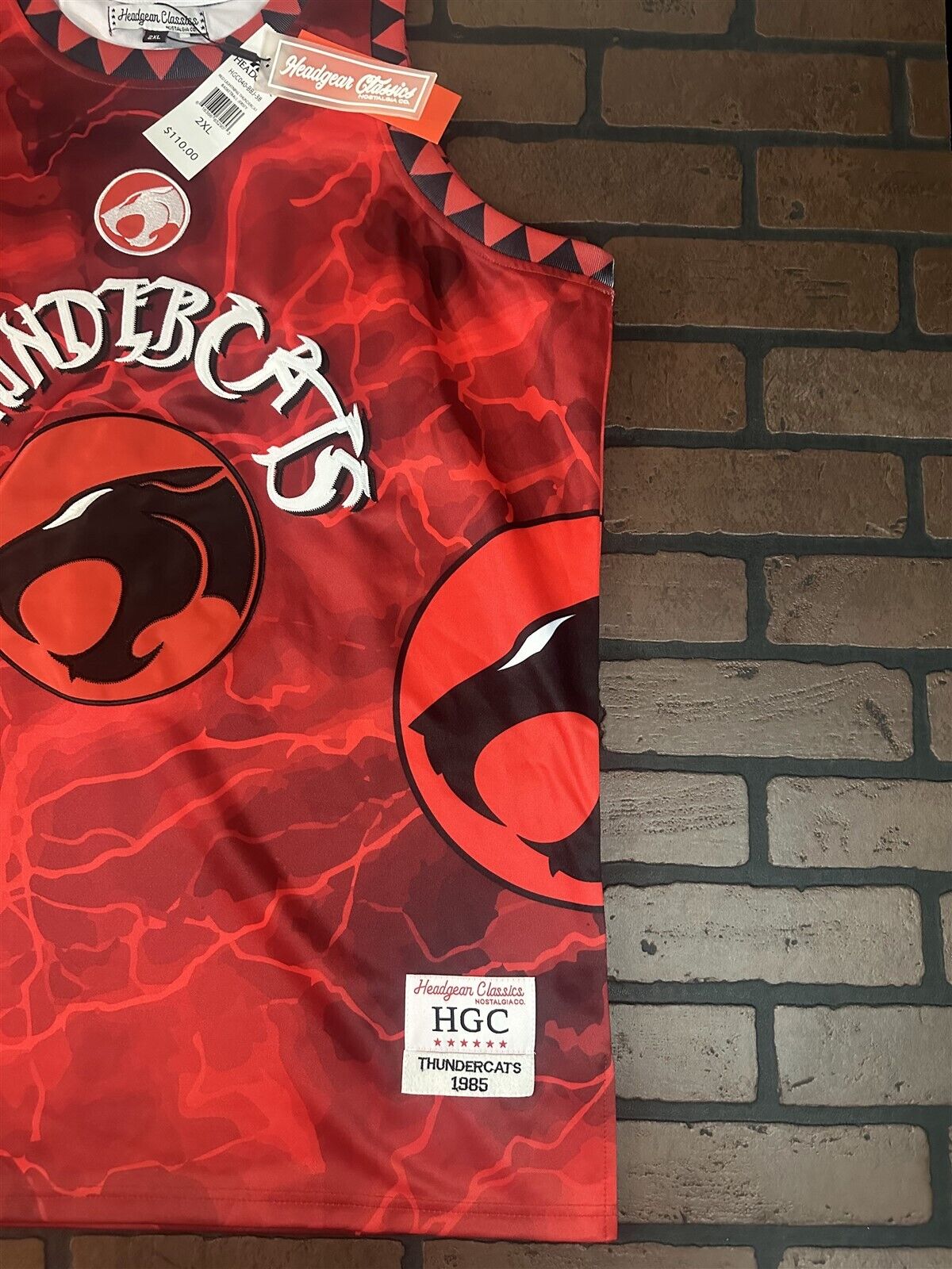 THUNDERCATS Red Headgear Classics Basketball Jersey