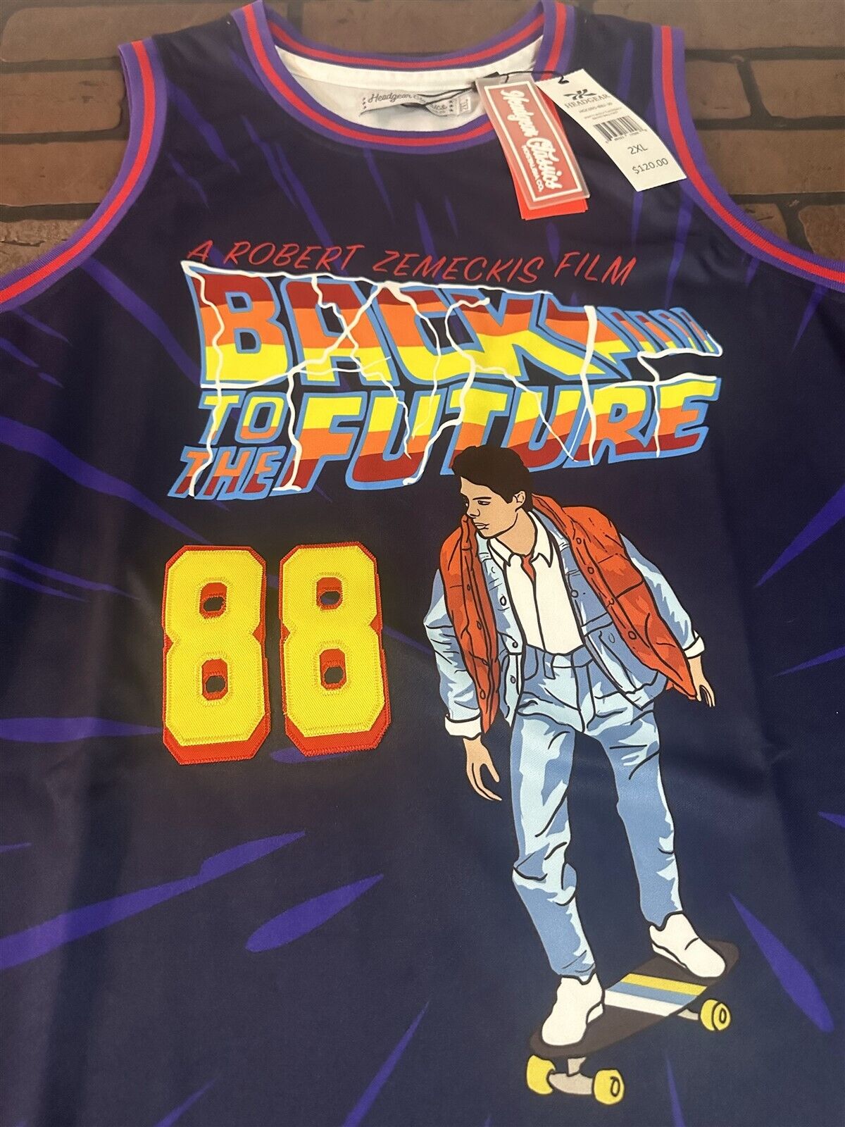 BACK TO THE FUTURE Marty McFly Headgear Classics Basketball Jersey