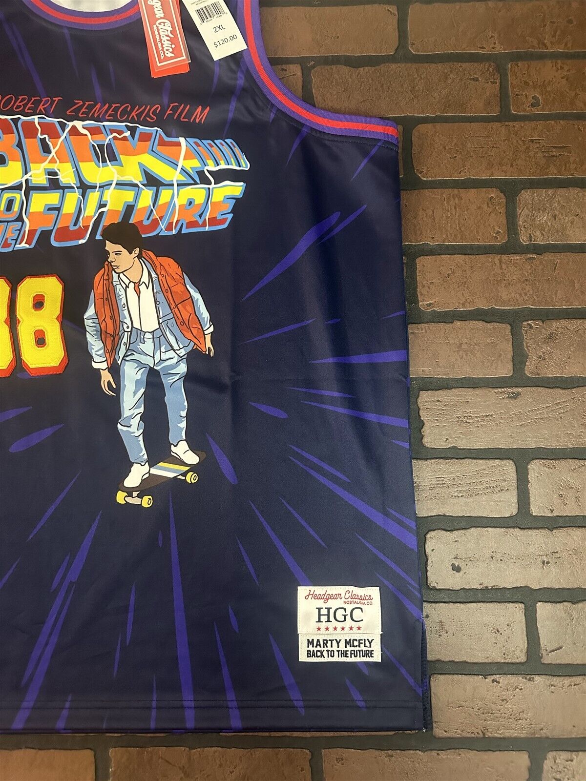 BACK TO THE FUTURE Marty McFly Headgear Classics Basketball Jersey