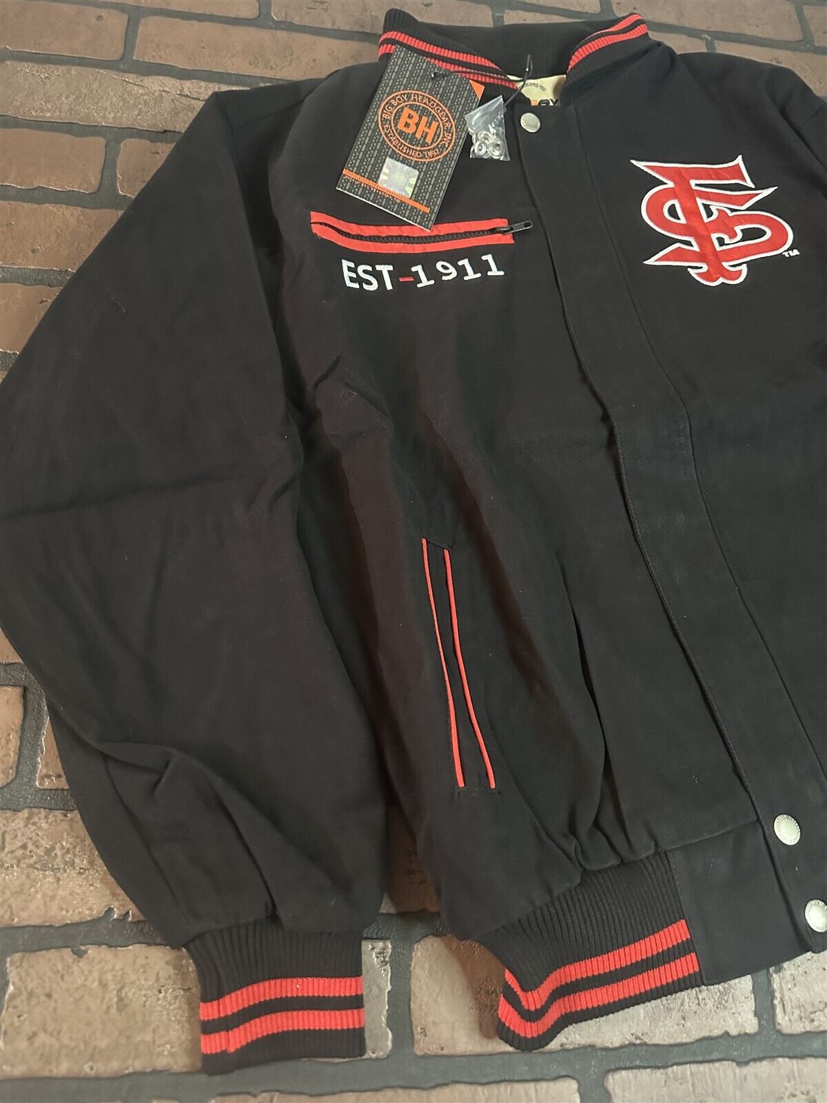 FRESNO STATE UNIVERSITY Big Boy Headgear Jacket~Never Worn~M XL 2XL