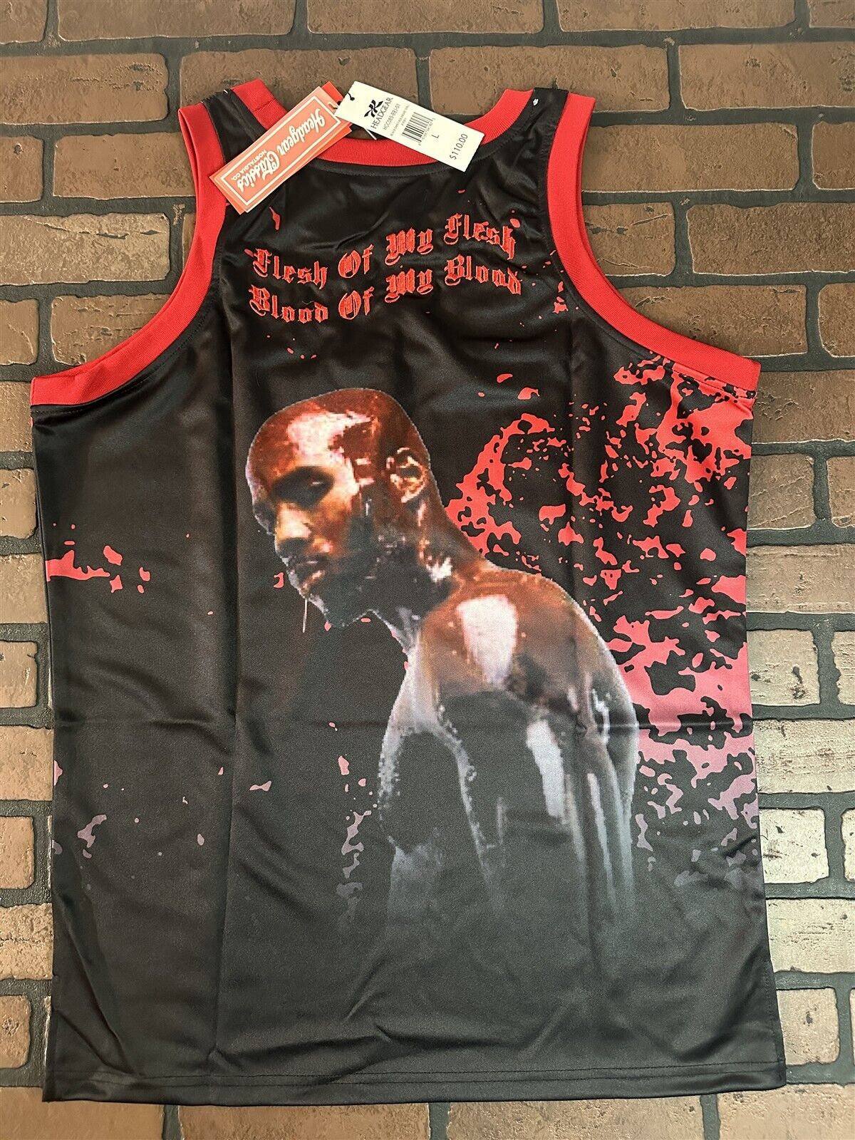 DMX - Black Flesh of My Flesh Headgear Classics Basketball Jersey