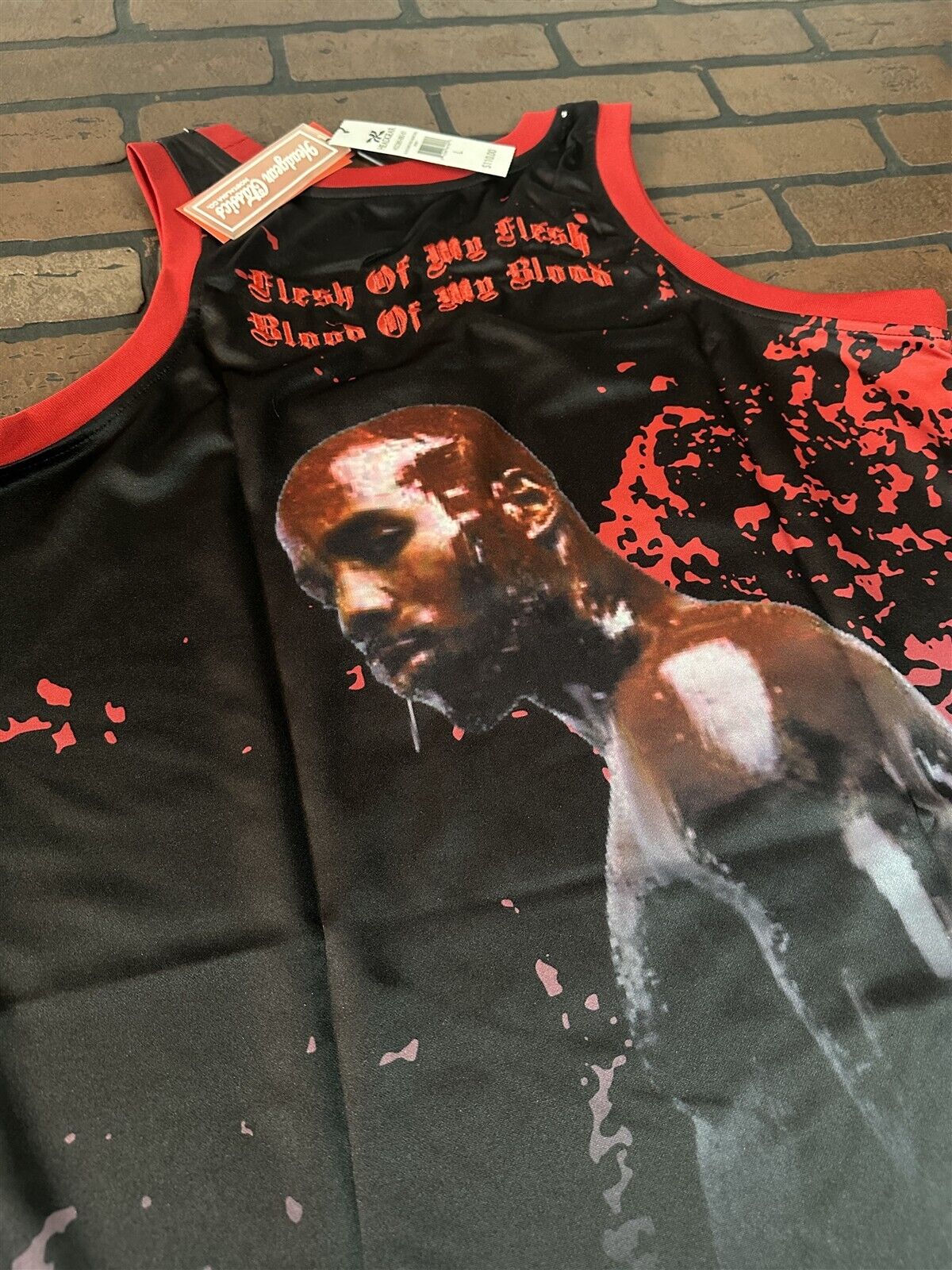 DMX - Black Flesh of My Flesh Headgear Classics Basketball Jersey