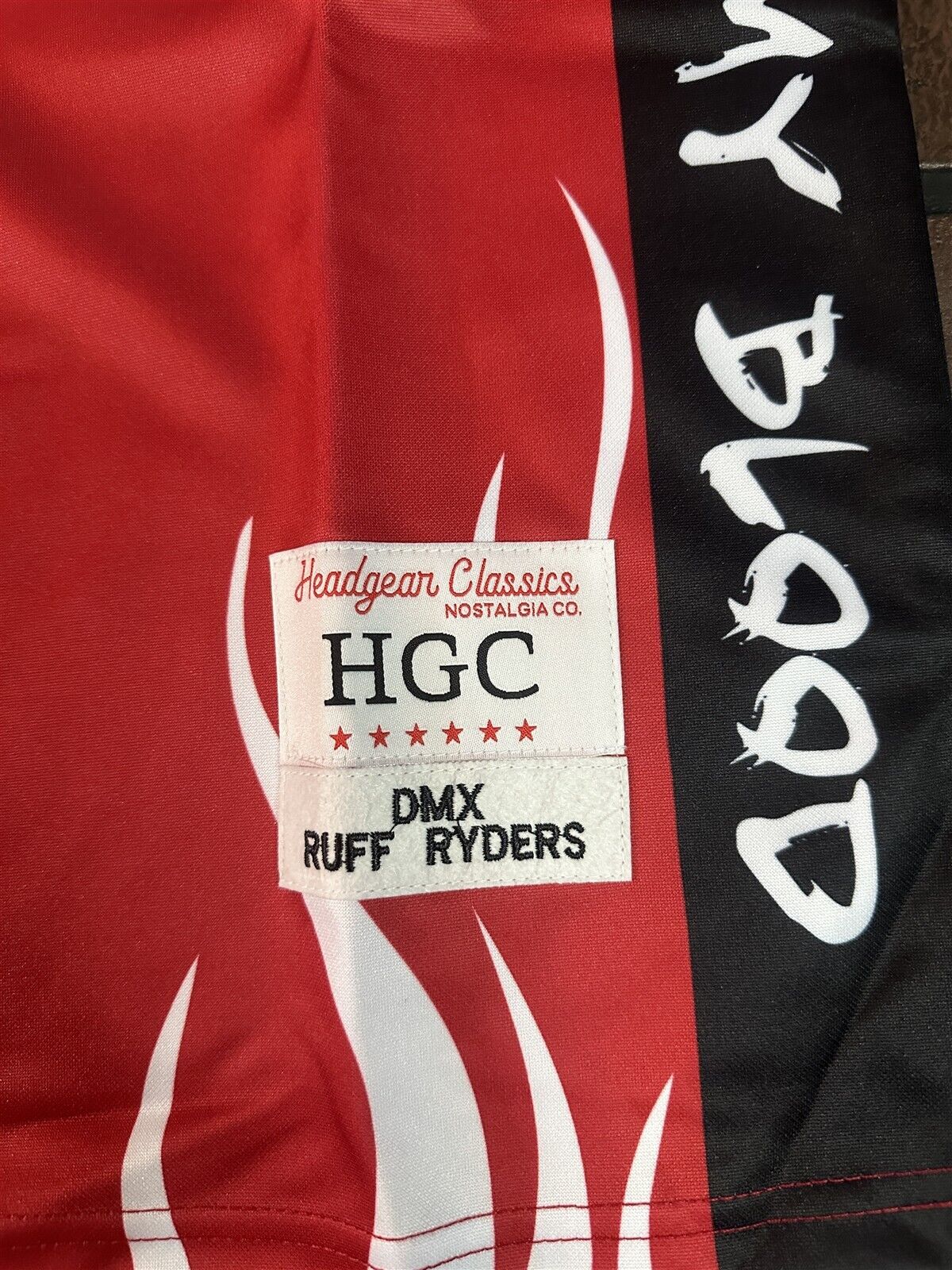 DMX-Red Dark Man X Headgear Classics Basketball Jersey