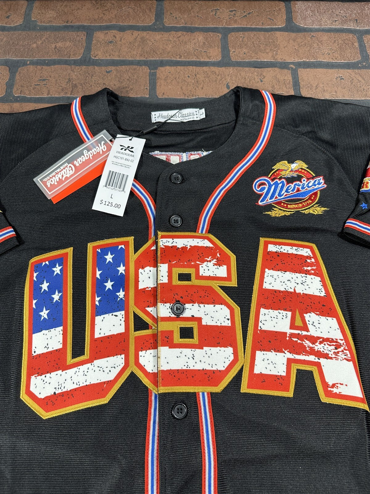 TRUMP USA #45 Headgear Classics Baseball Jersey