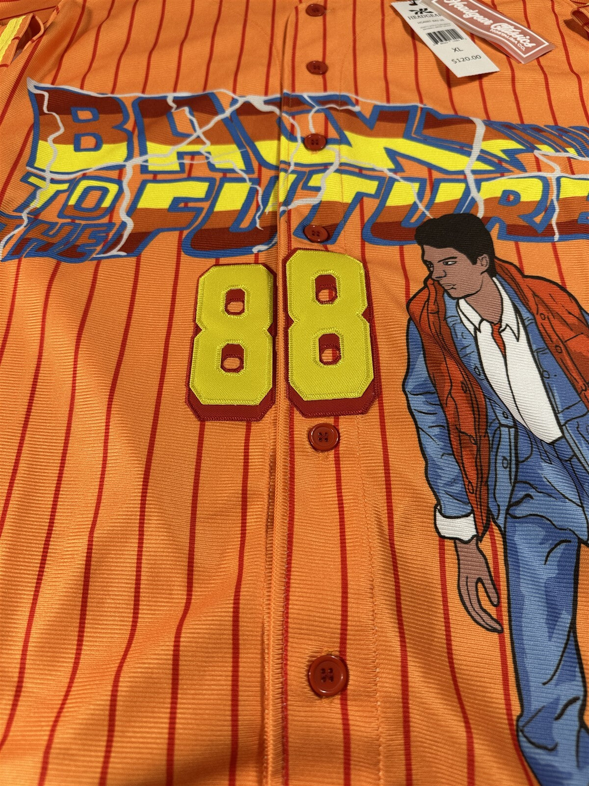 BACK TO THE FUTURE Headgear Classics Orange Baseball Jersey