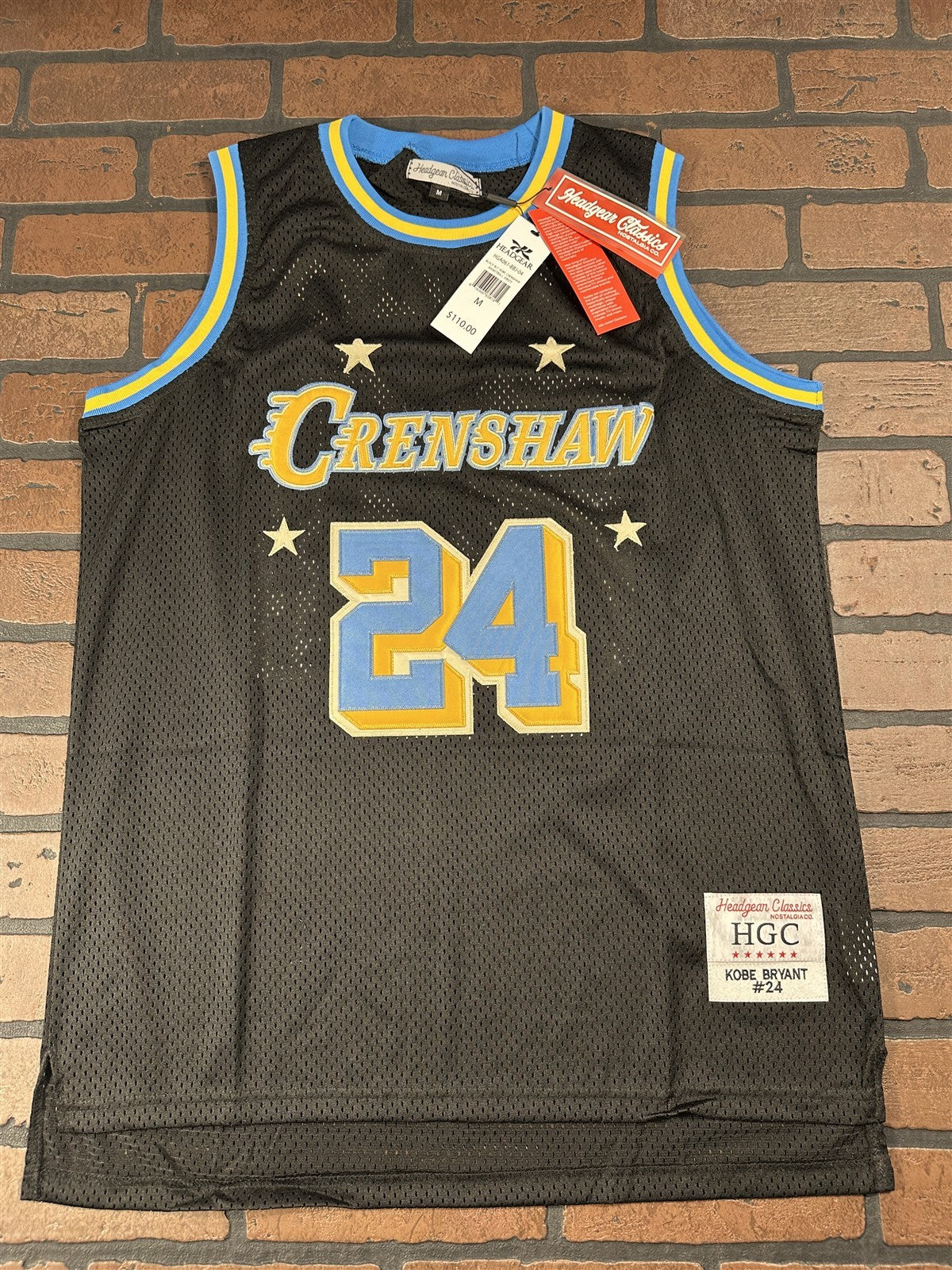 CRENSHAW Bryant #24 Headgear Classics Black Basketball Jersey