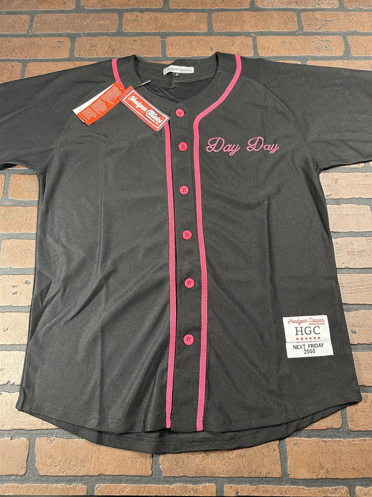 PINKY'S Day Day Next Friday Headgear Classics Black Baseball Jersey