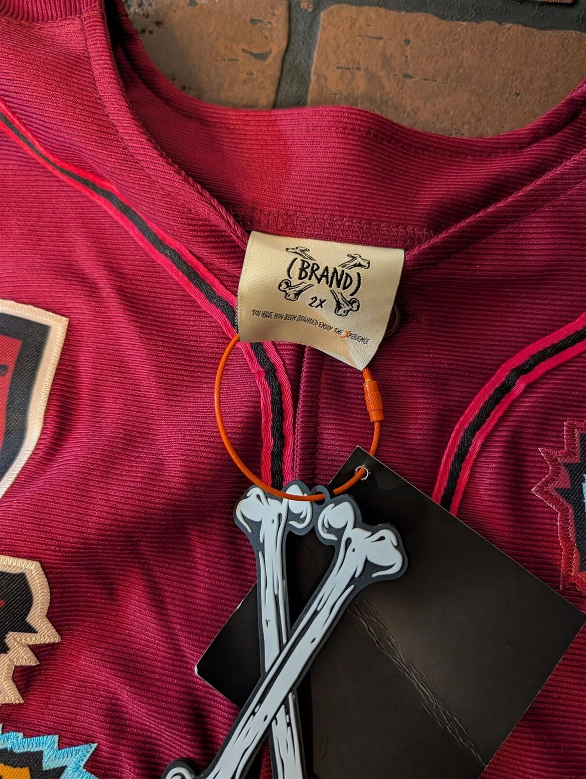 JUICE WRLD Brand X Fighting Demons Maroon Baseball Jersey
