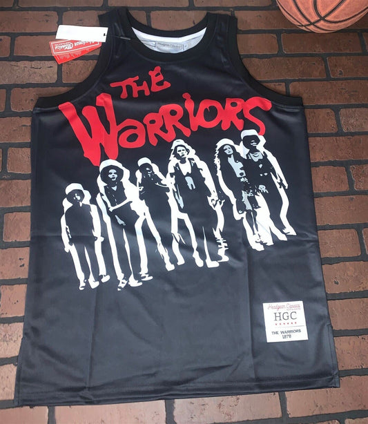 THE WARRIORS Black Headgear Classics Basketball Jersey