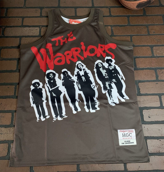 THE WARRIORS Brown Cleon Headgear Classics Basketball Jersey