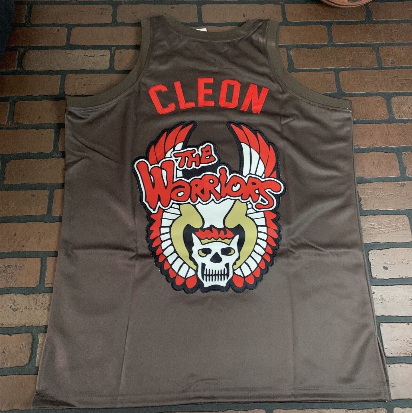 THE WARRIORS Brown Cleon Headgear Classics Basketball Jersey