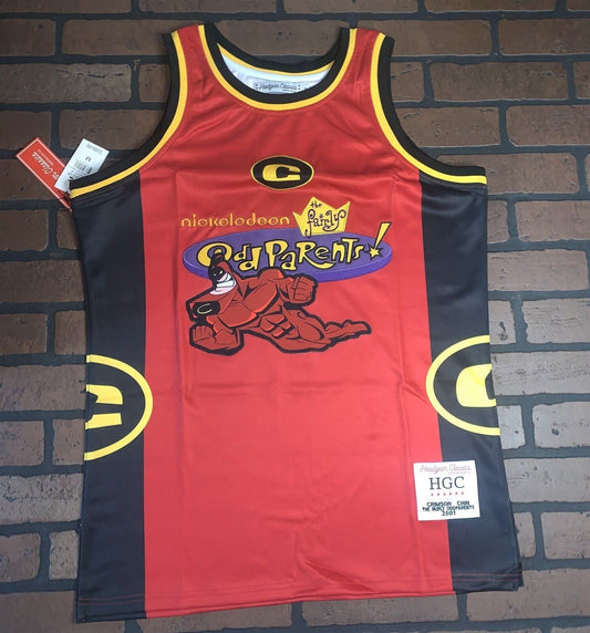 FAIRLY ODD PARENTS CRIMSON CHIN Headgear Classics Basketball Jersey
