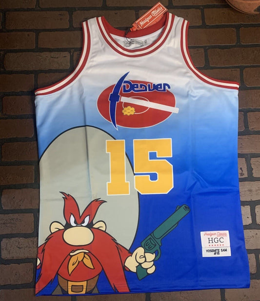 YOSEMITE SAM / DENVER Blue Headgear Classics Basketball Jersey