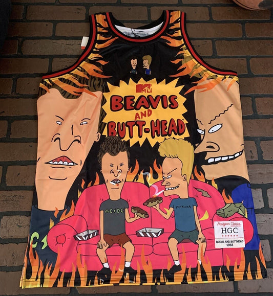 BEAVIS & BUTTHEAD Headgear Classics Basketball Fire Jersey