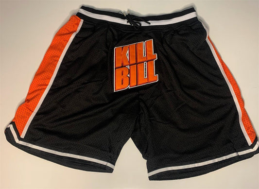 KILL BILL Black/Orange Headgear Classics Basketball Shorts