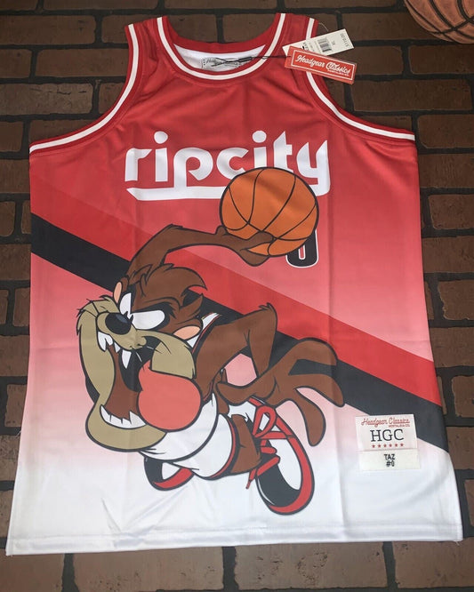 TAZ RIP CITY RED Headgear Classics Basketball Jersey