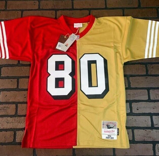 JERRY RICE 1994 Mitchell & Ness Split Legacy Football Jersey