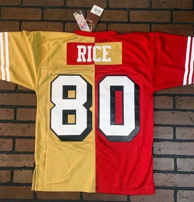 JERRY RICE 1994 Mitchell & Ness Split Legacy Football Jersey