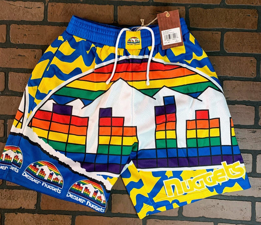 DENVER NUGGETS Mitchell & Ness Jumbotron 2.0 Sublimated Basketball Shorts