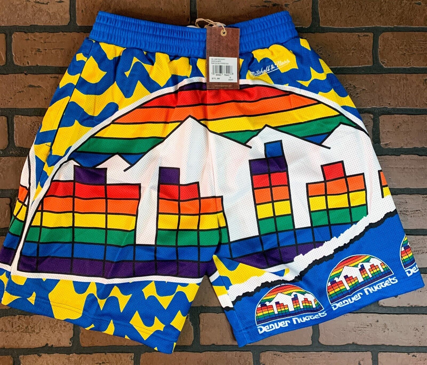DENVER NUGGETS Mitchell & Ness Jumbotron 2.0 Sublimated Basketball Shorts