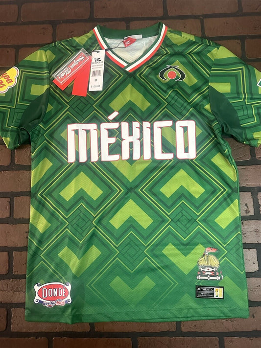MEXICO 1990 World Cup National Team Headgear Classics Soccer Jersey