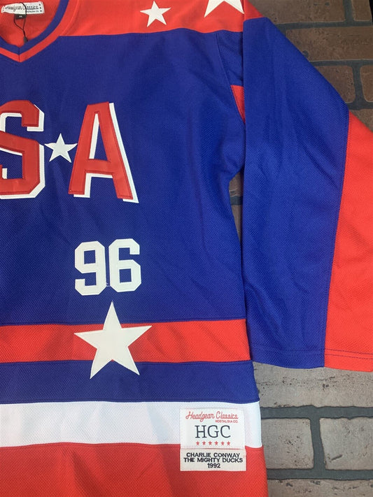 MIGHTY DUCKS (Conway) Headgear Classics Hockey Red Jersey