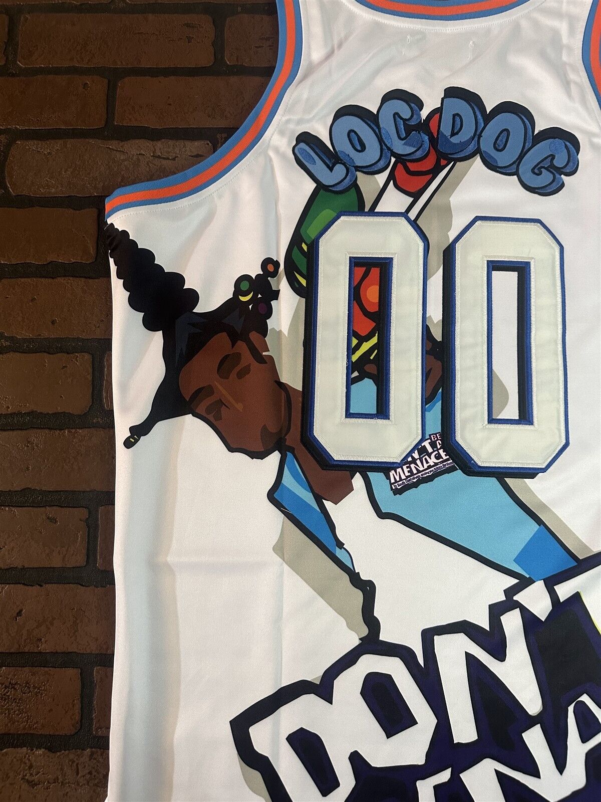 DON'T BE A MENACE TO SOCIETY White Headgear Classics Basketball Jersey
