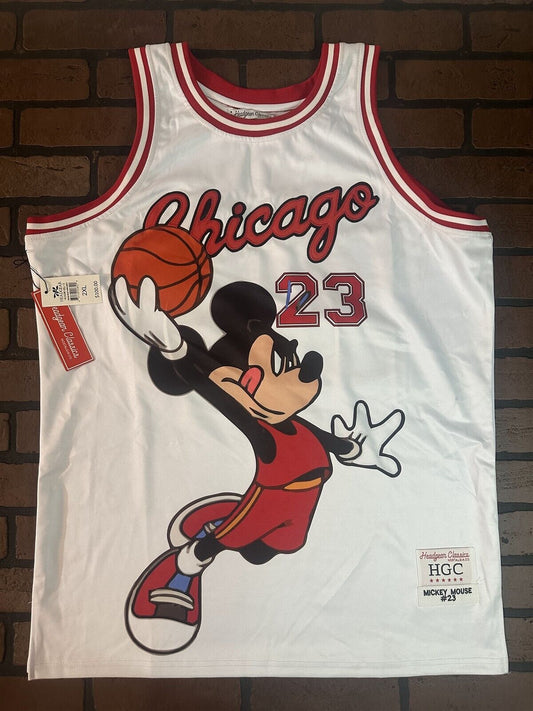MICKEY MOUSE #23 White Headgear Classics Basketball Jersey