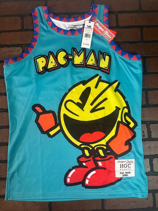 PAC MAN Blue Headgear Classics Basketball Jersey