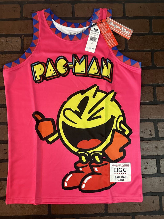 PAC MAN Pink Headgear Classics Basketball Jersey